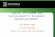 School of Earth and Environment’s Academic Workload Model Ray Ryken-Rapp School Manager School of Earth and Environment