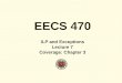 EECS 470 ILP and Exceptions Lecture 7 Coverage: Chapter 3