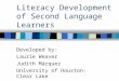 Literacy Development of Second Language Learners Developed by: Laurie Weaver Judith Márquez University of Houston-Clear Lake