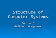 Structure of Computer Systems Course 6 Multi-core systems