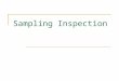 Sampling Inspection. Inspection ’ s role and type Although the modern QM emphasizes the principle of prevention in advance, sampling inspection has still