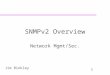 1 Jim Binkley SNMPv2 Overview Network Mgmt/Sec.. 2 Jim Binkley Outline u intro u SMI u protocol (changes) u MIB (changes) u conclusion