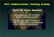 Copyright NVIS Communications, All rights reserved NVIS Communications Training Academy Basic HF Voice Operator 1 Introduction to HF-NVIS Radio Communications