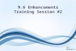 9.6 Enhancements Training Session #2. Enhancements to Review CRP and Simulation (Bug ID 1910) Credit Process Management (Bug ID 1629) Return to Vendor