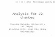 Analysis for J2 chamber Yousuke Kataoka (University of Tokyo) Atsuhiko Ochi, Yuki Edo (Kobe University) 11 / 12 / 2012 Micromegas weekly meeting 1