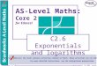 © Boardworks Ltd 2005 1 of 26 © Boardworks Ltd 2005 1 of 26 AS-Level Maths: Core 2 for Edexcel C2.6 Exponentials and logarithms This icon indicates the