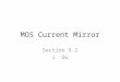 MOS Current Mirror Section 9.2 J. Ou. A Simple Current Mirror