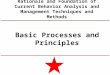 Basic Processes and Principles Rationale and Foundation of Current Behavior Analysis and Management Techniques and Methods