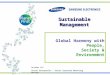 Global Harmony with People, Society & Environment Sustainable Management October 19 th Petros Dracopoulos – Senior Corporate Marketing Manager