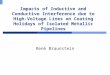 Impacts of Inductive and Conductive Interference due to High-Voltage Lines on Coating Holidays of Isolated Metallic Pipelines René Braunstein