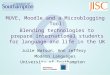 MUVE, Moodle and a Microblogging Tool: Blending technologies to prepare international students for language and life in the UK Julie Watson, Ann Jeffery