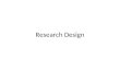 Research Design. Major types of Research Design Research is scholarly or scientific inquiry. It ties together theory, methods and data in the thorough