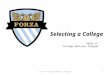 FORZA FC College Advisory Program Selecting a College Forza FC College Advisory Program1
