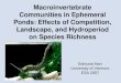 Macroinvertebrate Communities in Ephemeral Ponds: Effects of Competition, Landscape, and Hydroperiod on Species Richness Edmund Hart University of Vermont