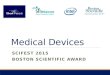 Medical Devices SCIFEST 2015 BOSTON SCIENTIFIC AWARD