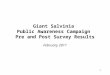 Giant Salvinia Public Awareness Campaign Pre and Post Survey Results February 2011 1