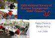 2008 National Survey of Student Engagement – SUNY Oneonta Patty Francis Steve Perry Fall 2008