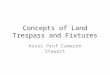Concepts of Land Trespass and Fixtures Assoc Prof Cameron Stewart