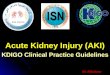 Acute Kidney Injury (AKI) KDIGO Clinical Practice Guidelines Ali AlSahow