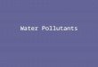 Water Pollutants. Importance of Water Necessary for life Important in industrial processes and for the reduction of air pollution Water means different