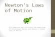 Newton’s Laws of Motion SP1d.Measure and calculate the magnitude of frictional forces and Newton’s three Laws of Motion