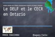 Congrès mondial des langues vivantes/World Congress of Modern Languages Le DELF et le CECR en Ontario Denis Cousineau Niagara Falls: Mars 2015