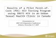 Results of a Pilot Point-of-Care (POC) HIV Testing Program using INSTI HIV in an Urban Sexual Health Clinic in Canada Presentation to: 2007 HIV Diagnostics