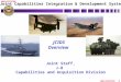 UNCLASSIFIED 1 JCIDS Overview Joint Staff, J-8 Capabilities and Acquisition Division Joint Capabilities Integration & Development System