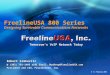 R 5.3 February 2005 FreelineUSA 800 Series Designing Survivable Communications Networks Robert Simkavitz W (303) 791-1405 x101 Email: BusDevp@FreelineUSA.com