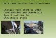 2013 C&MS Section 500- Structures Changes from 2010 to 2013 Construction and Materials Specifications in Structures Items