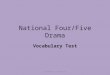 National Four/Five Drama Vocabulary Test Created by L McCarry