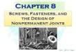 ME 307 Machine Design I ME 307 Machine Design I Dr. A. Aziz BazouneChapter 8: Screws, Fasteners and the Design of Nonpermanent Joints CH-8 LEC 34 Slide