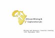 Mining and Resource Investor Evening 13th September 2012