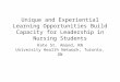 Unique and Experiential Learning Opportunities Build Capacity for Leadership in Nursing Students Kate St. Amand, RN University Health Network, Toronto,