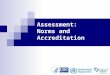 1 Assessment: Norms and Accreditation. Assessment: Norms and Accreditation-Module 11 2 Learning Objectives At the end of this module, participants will