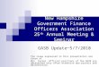 New Hampshire Government Finance Officers Association 25 th Annual Meeting & Seminar GASB Update─5/7/2010 The views expressed in this presentation are
