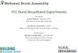 FCC Rural Broadband Experiments Panelists: Carol Mattey, Deputy Chief Wireline Competition Bureau Jonathan Chambers, Chief Office of Strategic Planning