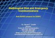 Copyright, Dr. V Covello, Center for Change/Risk Communication Radiological Risk and Emergency Communications Draft NUREG prepared for USNRC Dr. Vincent