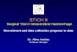 STICH II Surgical Trial in Intracerebral Haemorrhage Recruitment and data collection progress to date Dr. Alina Andras Database Manager