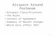 1 Airspace Around Portmoak Airspace Classifications The Rules Letters of Agreement Summary of Recent Changes Which bits affect YOU?