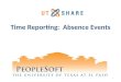 Time Reporting: Absence Events 1. Welcome to Training! Why PeopleSoft? – PeopleSoft will help UTEP to grow. What’s Your Part? – We need your skills and