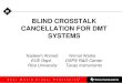 BLIND CROSSTALK CANCELLATION FOR DMT SYSTEMS Nadeem Ahmed Nirmal Warke ECE Dept. DSPS R&D Center Rice University Texas Instruments