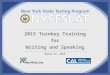2015 Turnkey Training for Writing and Speaking March 27, 2015