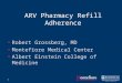 ARV Pharmacy Refill Adherence Robert Grossberg, MD Montefiore Medical Center Albert Einstein College of Medicine 1