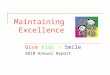 Maintaining Excellence Give Kids A Smile 2010 Annual Report