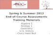 Spring & Summer 2013 End-of-Course Assessments Training Materials Algebra 1 Biology 1 Geometry U.S. History Civics Field Test 1