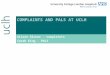 COMPLAINTS AND PALS AT UCLH Alison Glover - complaints Sarah King - PALS