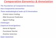 Comparative Genomics & Annotation The Foundation of Comparative Genomics Non-Comparative Annotation Three methodological tasks of CG Annotation: Protein