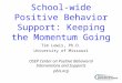 School-wide Positive Behavior Support: Keeping the Momentum Going Tim Lewis, Ph.D. University of Missouri OSEP Center on Positive Behavioral Interventions