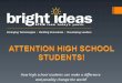 How high school students can make a difference and possibly change the world!